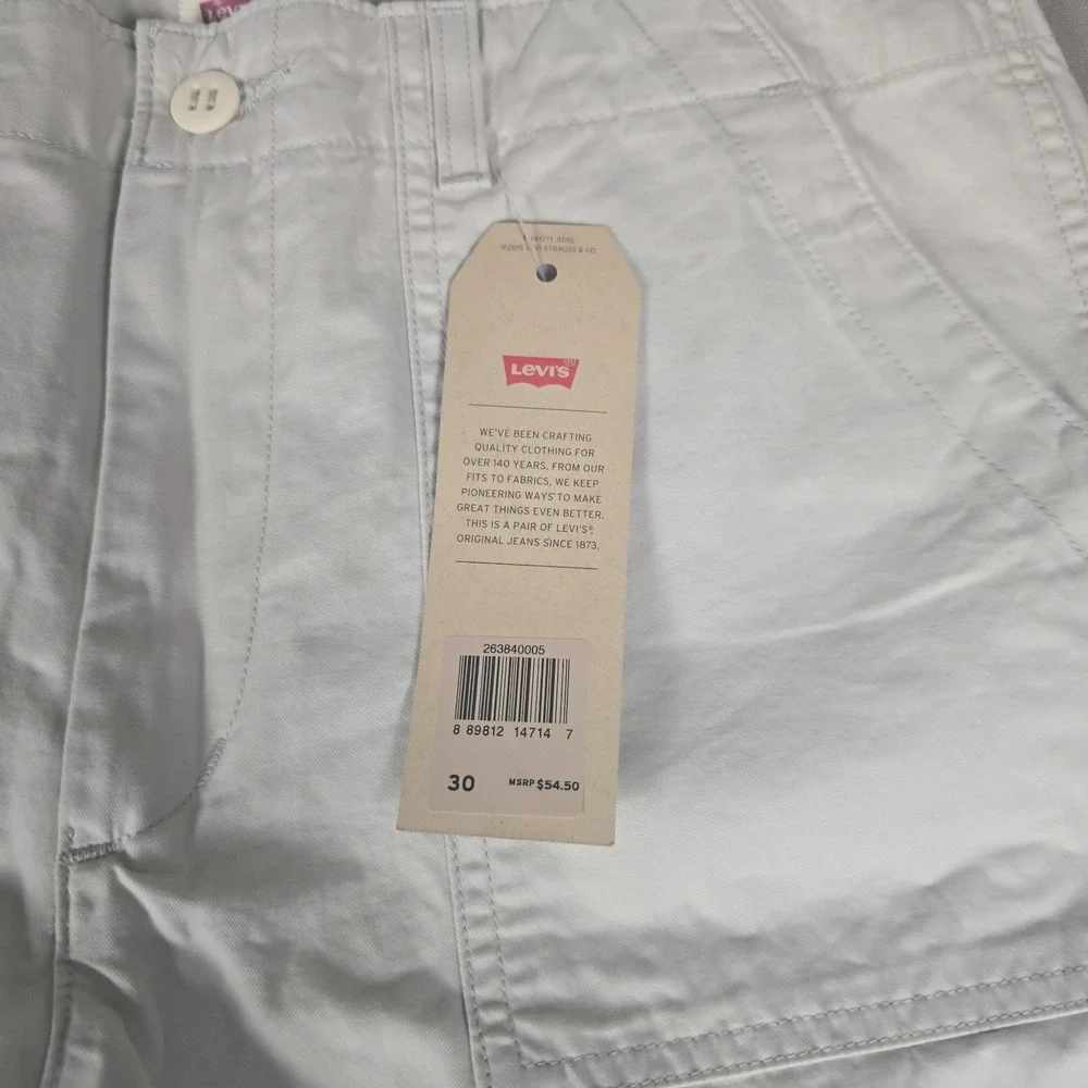 Levi's Utility Fatigue Chino Pants Size W30 NWT White Hazy Moonstruck 26384-0005